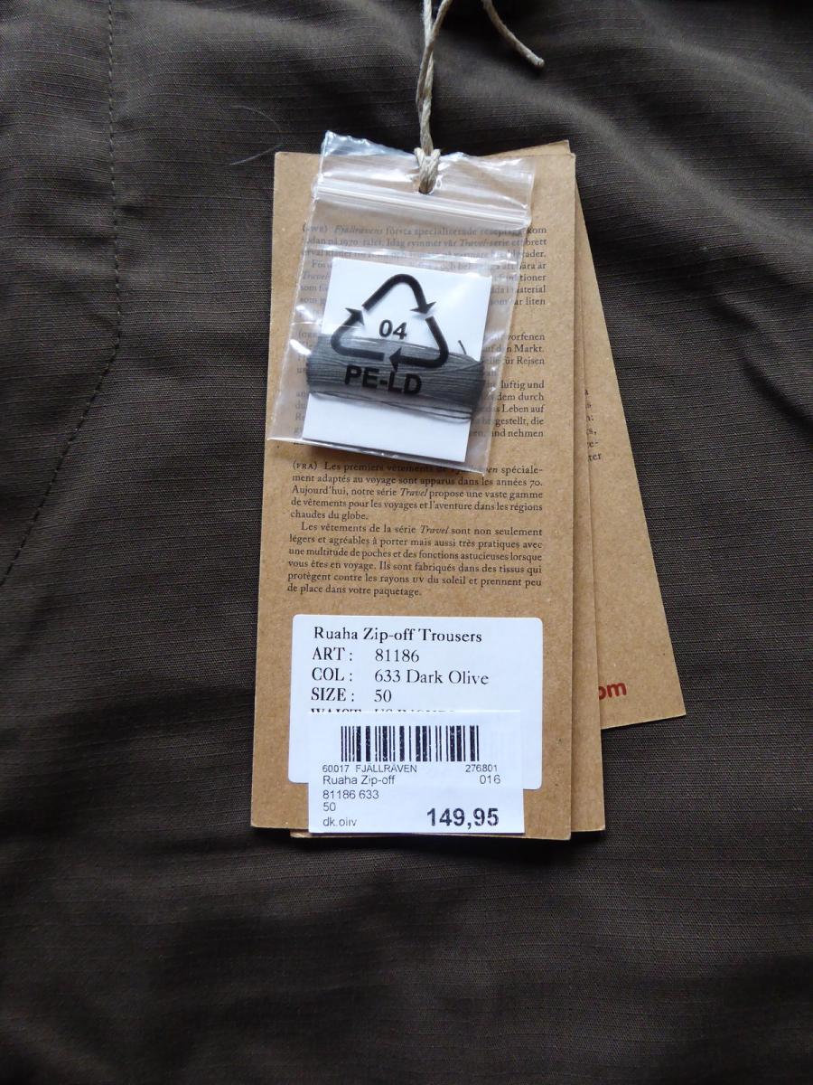 Fjällräven Ruaha Zip-off Trousers Dark Olive Herren Größe 50